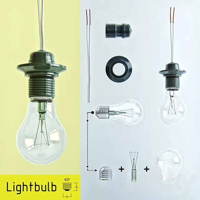 Lightbulb E27 3ds Max