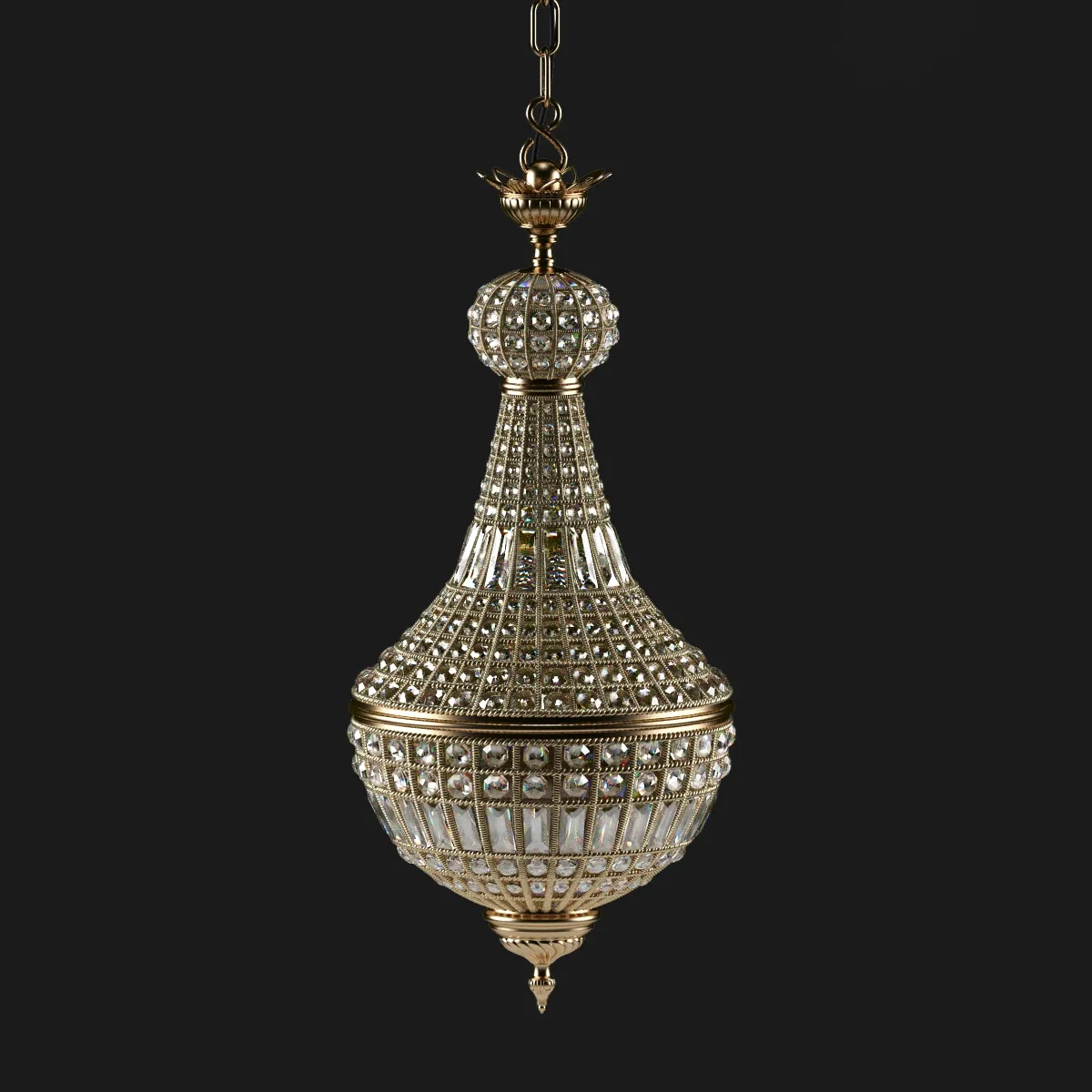 lighting – 19th Crystal Chandelier 3ds Max