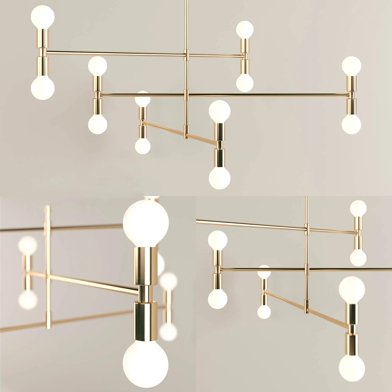 lighting – Atomium ceiling lamp 5 3ds Max