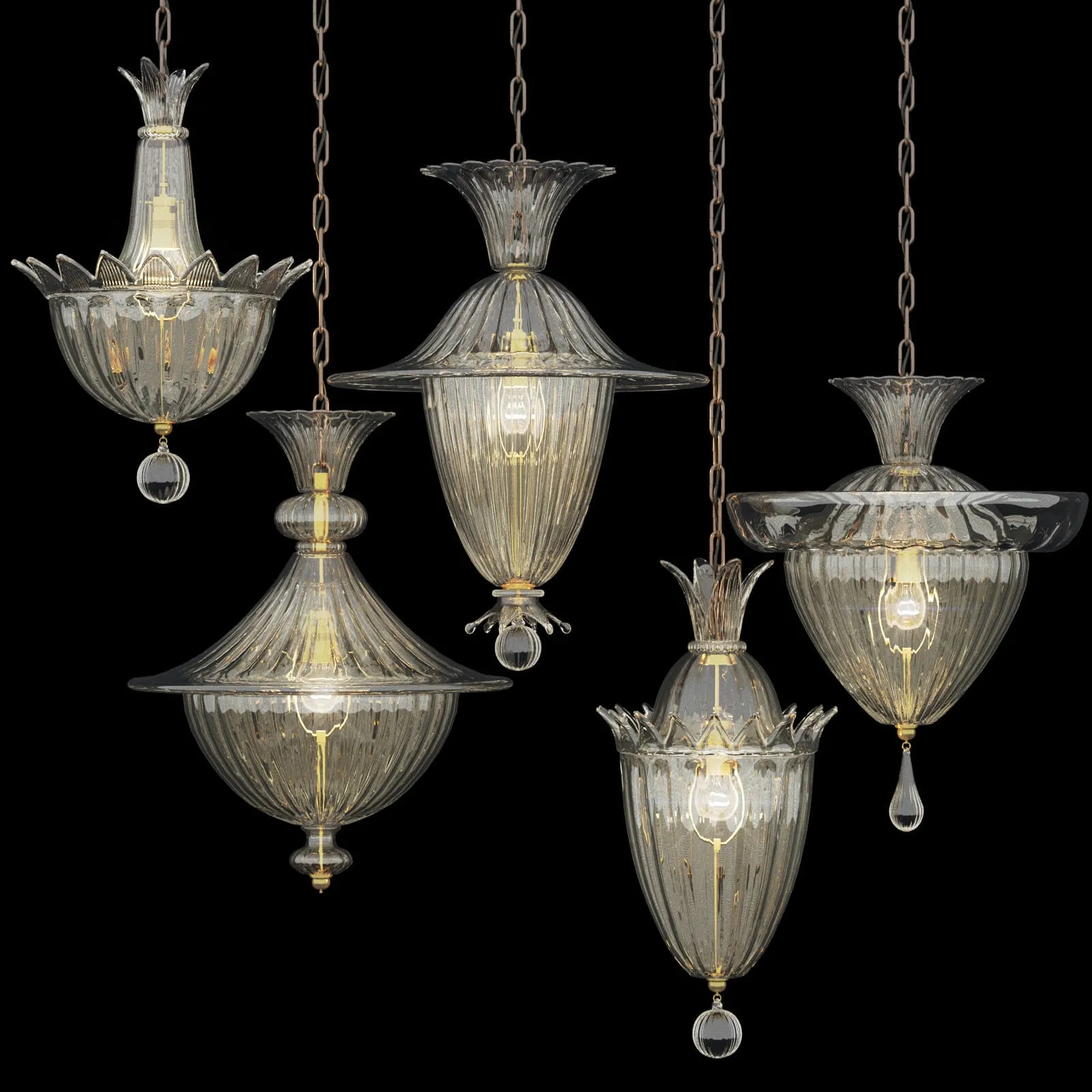 lighting – Barovier&Toso Fanali Veneziani ceiling lamp 3ds Max