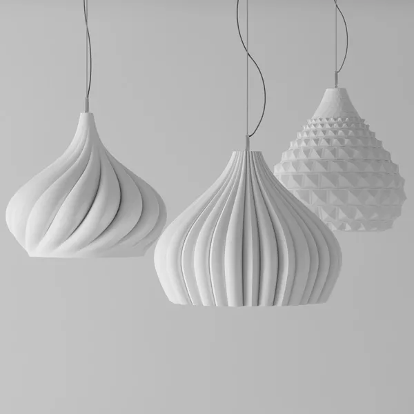 lighting – Basil Triptych celing lamp 3ds Max