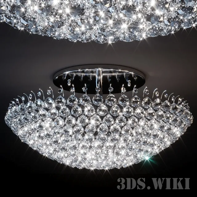 lighting – Beautiful crystal chandelier 3ds Max