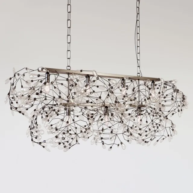 lighting – Bella Crystal Rectangular Chandelier 3ds Max