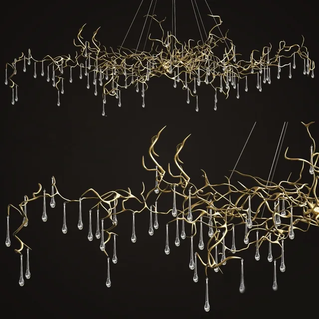 lighting – Bijout Oval Chandelier by Serip Lighting 3ds Max