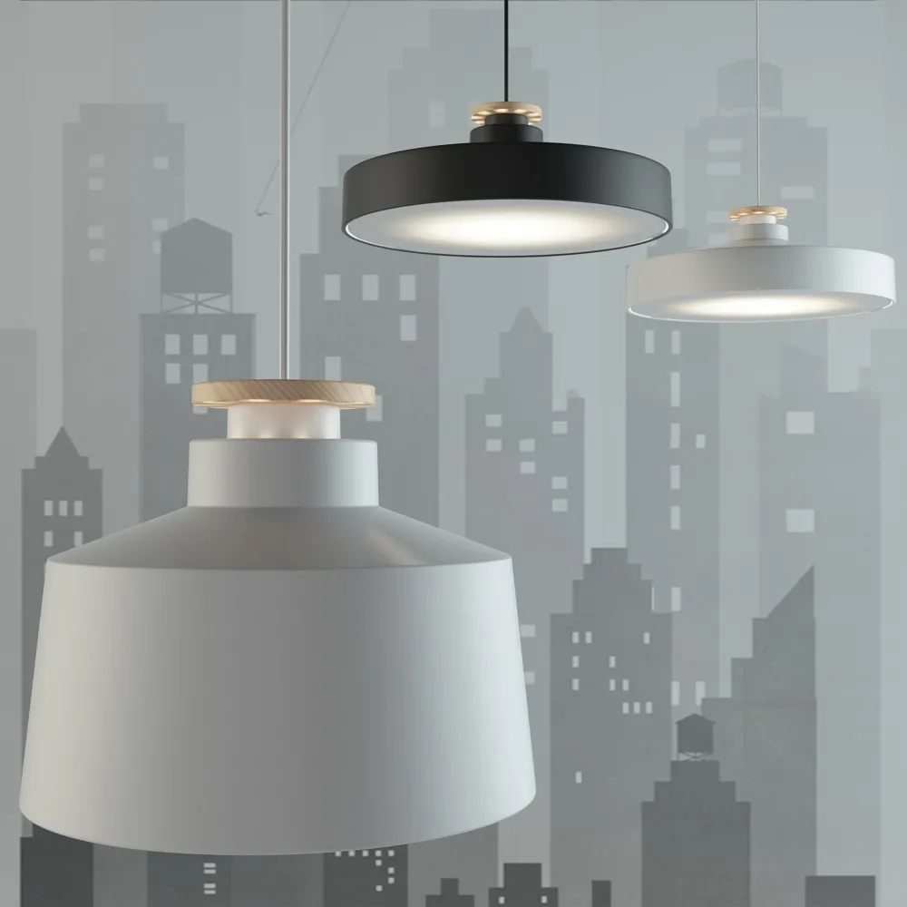 lighting – Black and white lamps 3ds Max