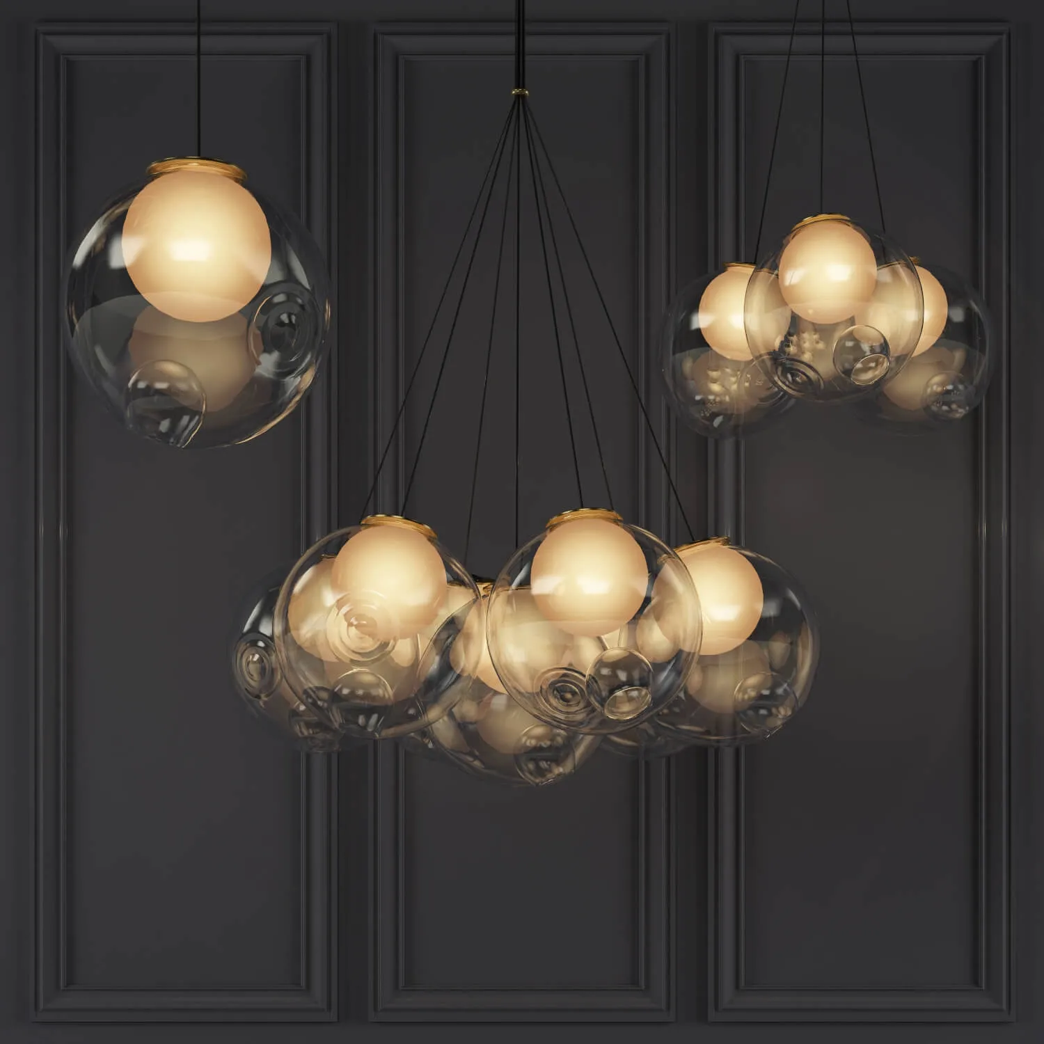 lighting – Bocci Pendant Lamp Set 3ds Max