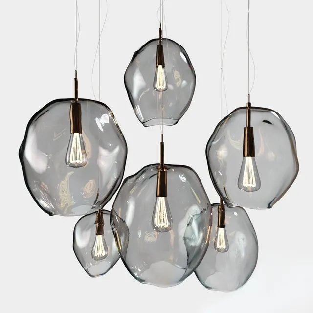 lighting – Branching Bubble Dark Silver 3ds Max