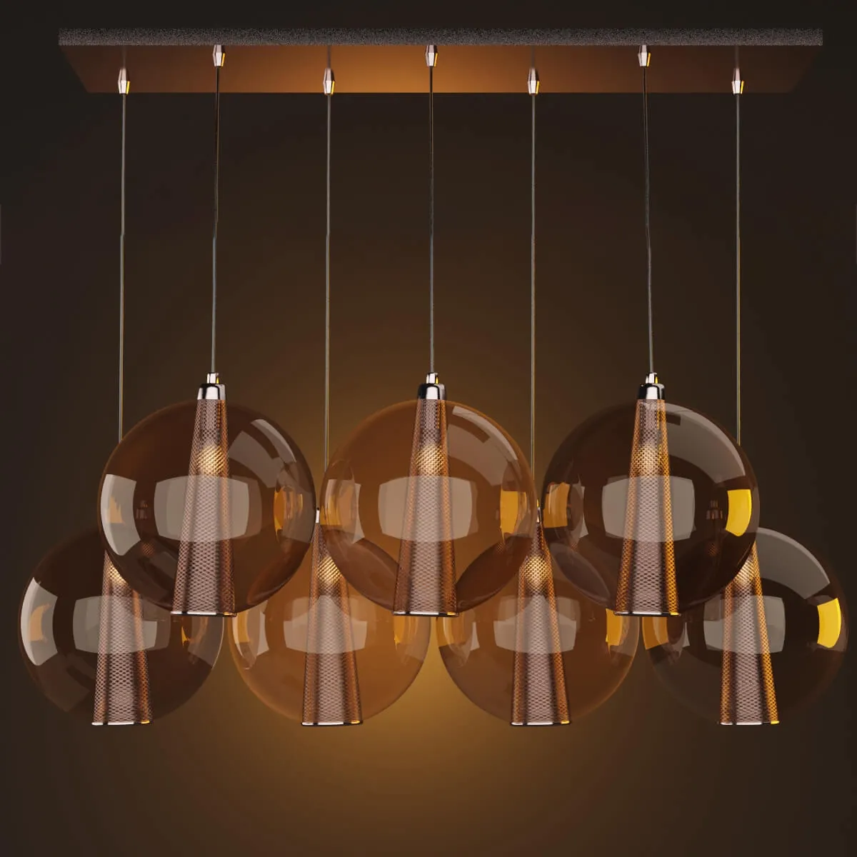 lighting – Caviar Fixed Staggered Pendant 3ds Max
