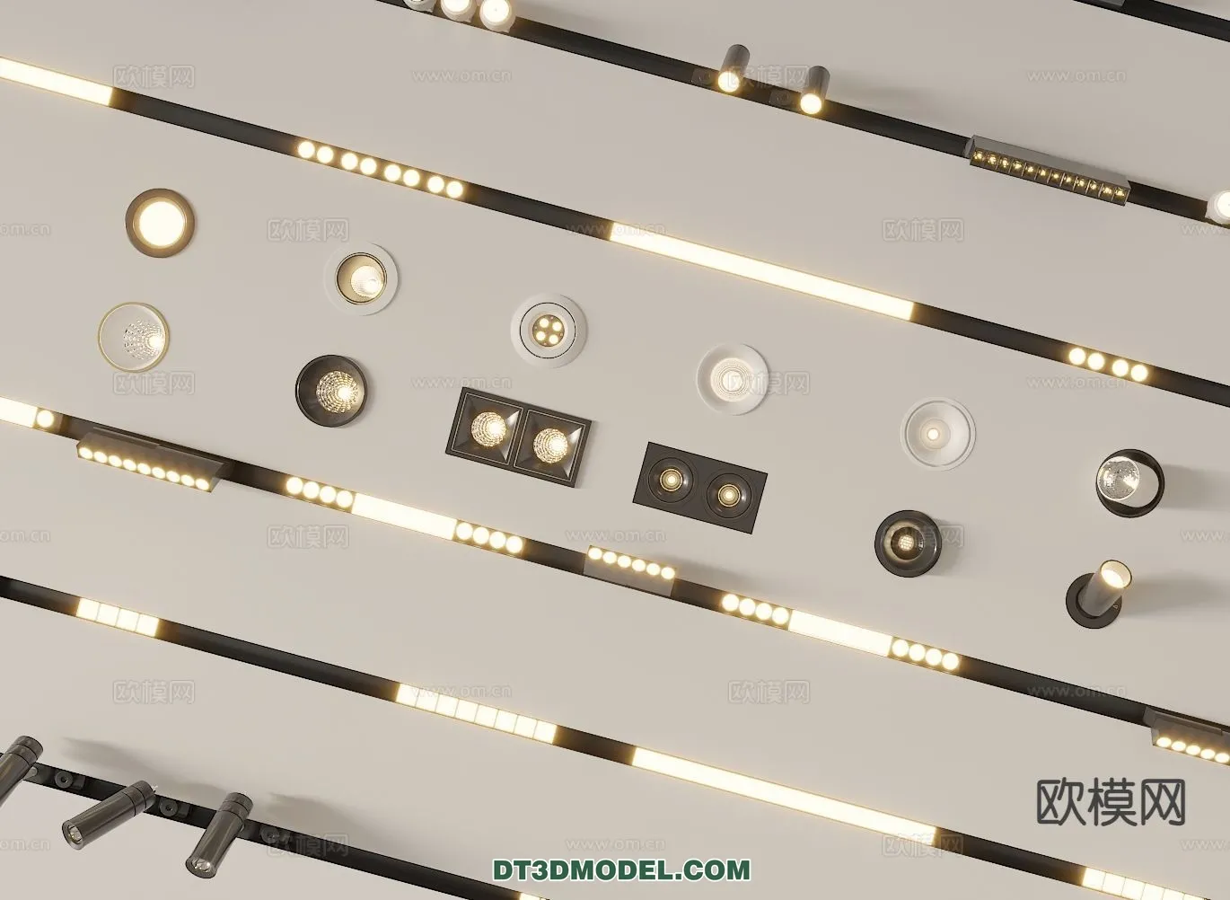 LIGHTING – CEILING LIGHT – 3D Model For Interior Design – 1191