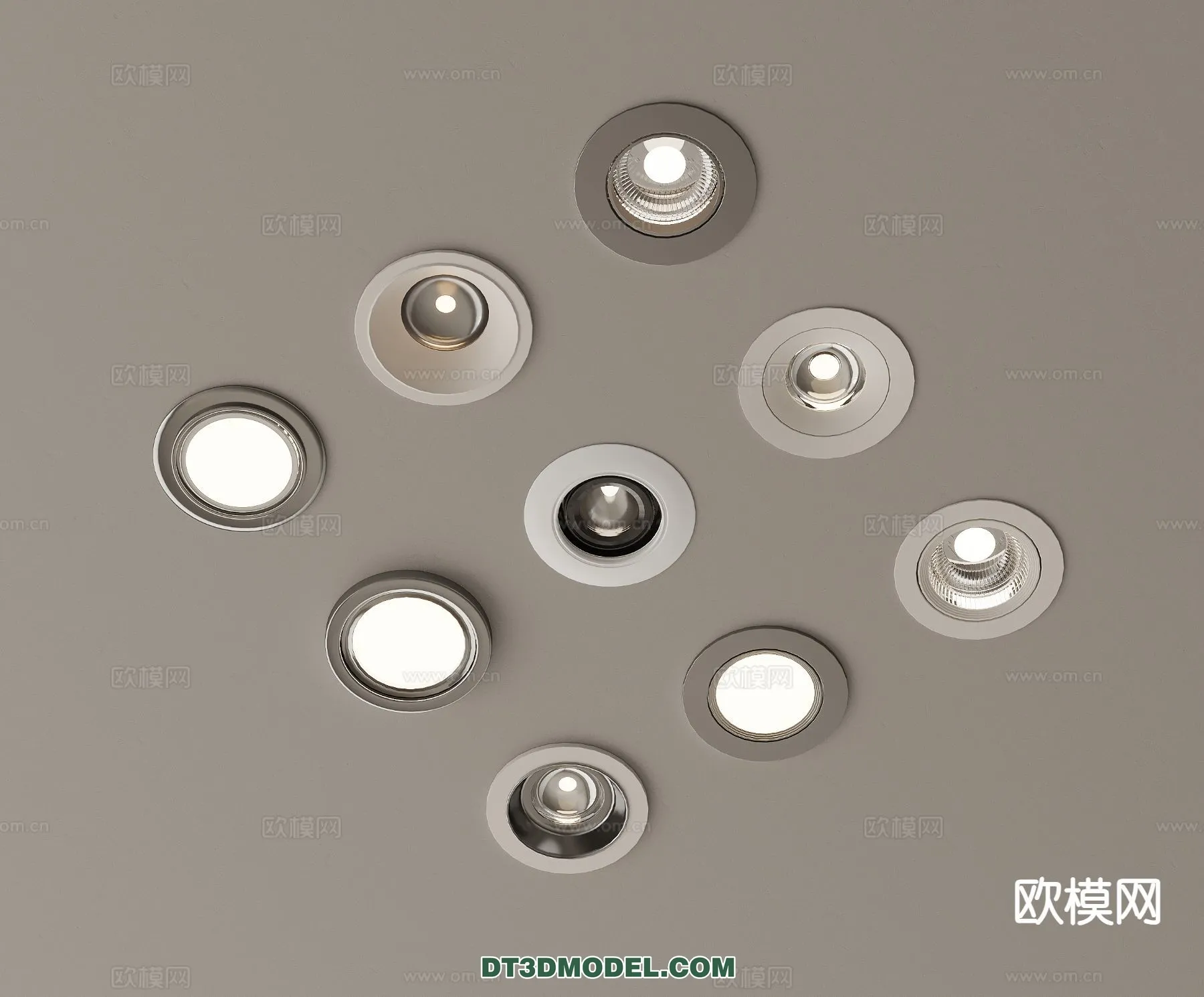 LIGHTING – CEILING LIGHT – 3D Model For Interior Design – 1211