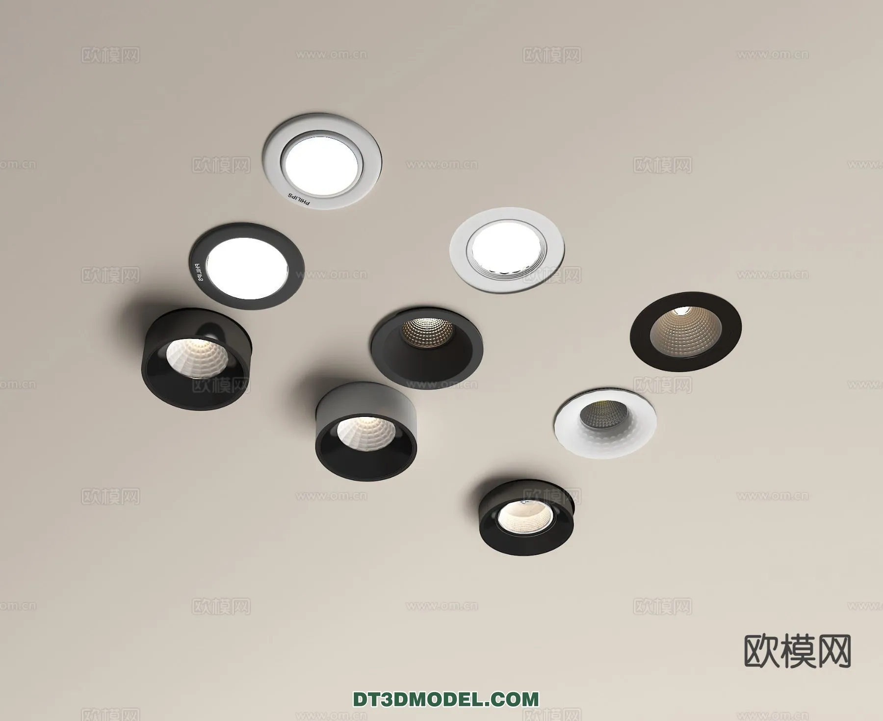 LIGHTING – CEILING LIGHT – 3D Model For Interior Design – 1216