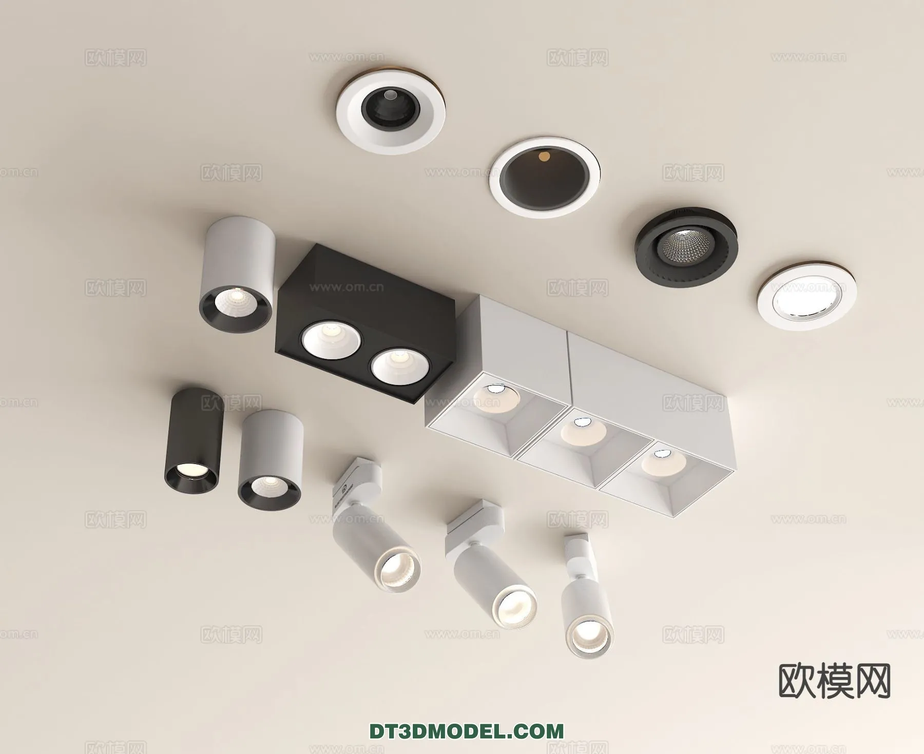 LIGHTING – CEILING LIGHT – 3D Model For Interior Design – 1218