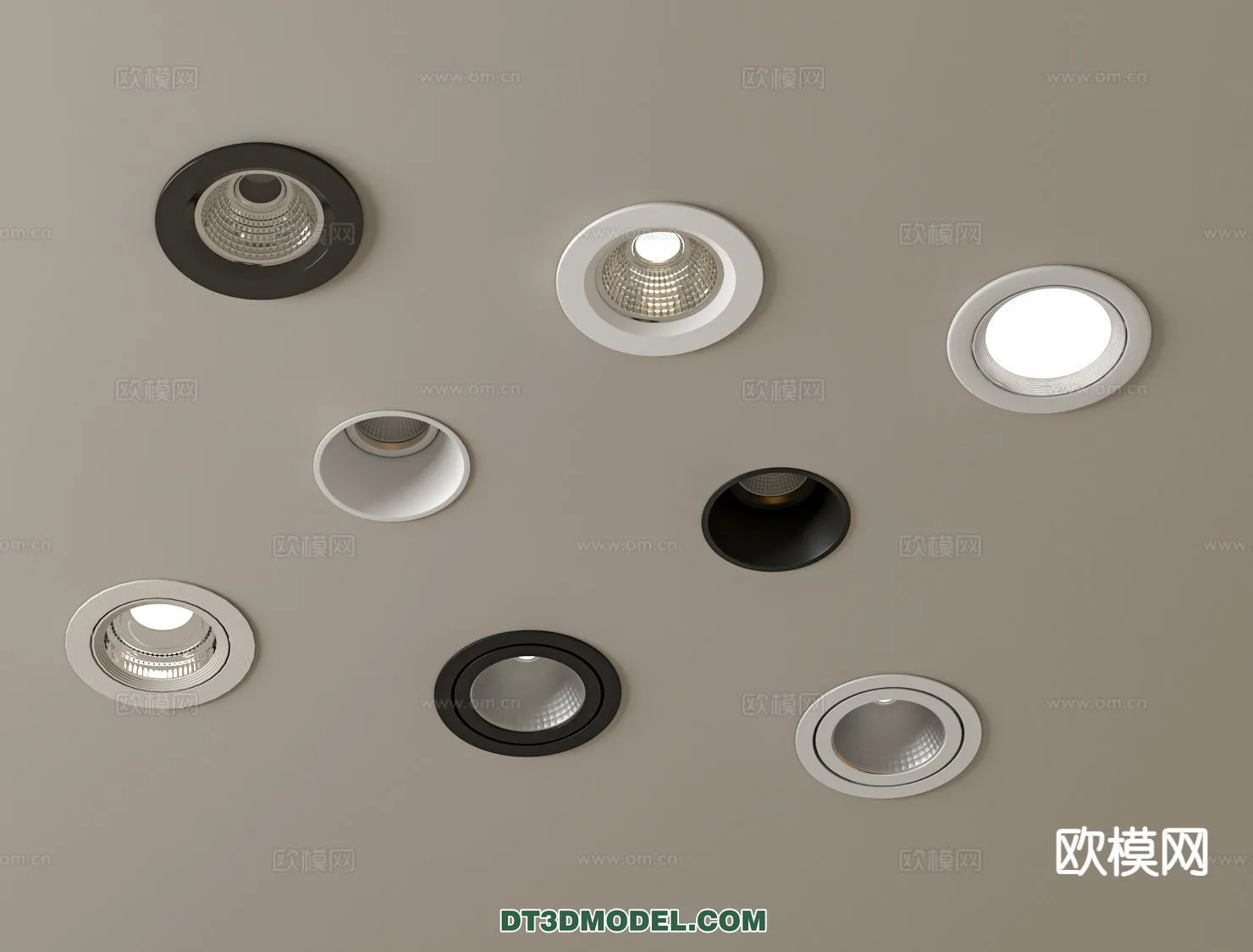 LIGHTING – CEILING LIGHT – 3D Model For Interior Design – 1224