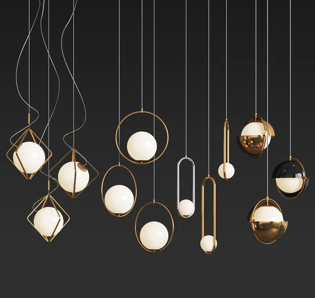 lighting – Ceiling Light Collection – 4 Type 3ds Max