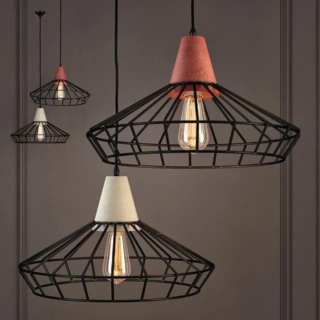 lighting – Cement Droplight Pendant Light pyramid 3ds Max