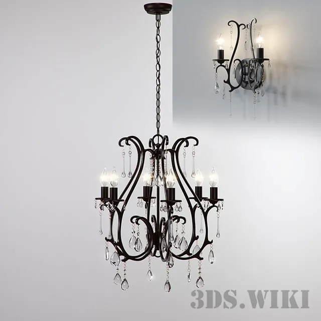 lighting – Chandelier and sconces Celeste 3ds Max