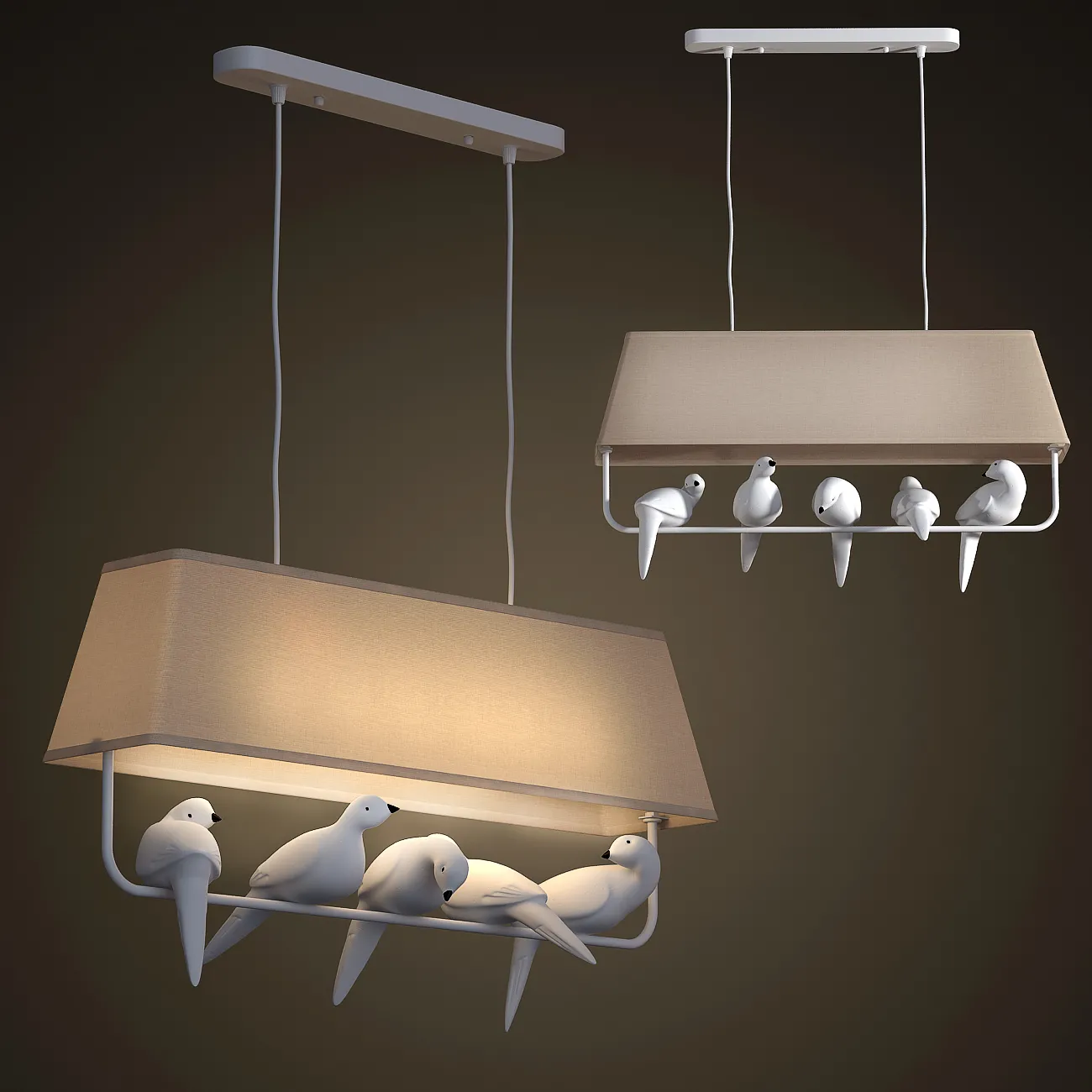 lighting – Chandelier bird 5 3ds Max