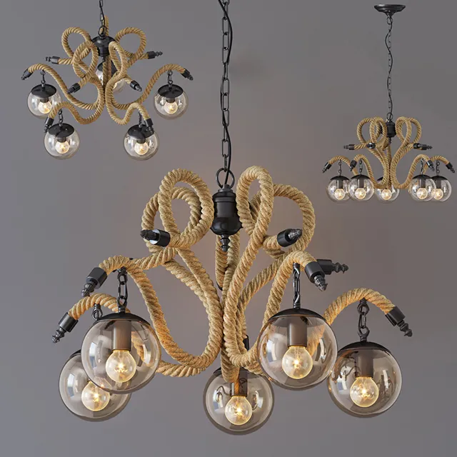 lighting – Chandelier Lobe Rope 5 3ds Max