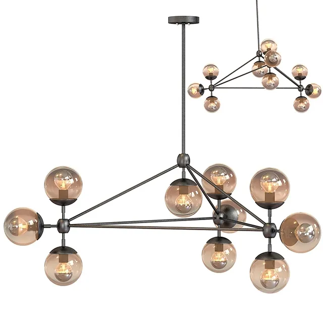 lighting – Chandelier Modo10 globes 3ds Max