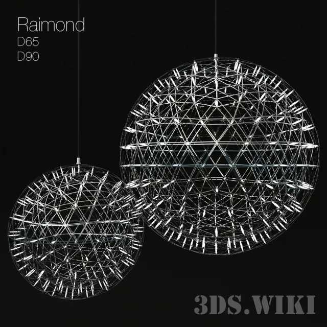 lighting – Chandelier Moooi Raimond Lamp Raimond D90 and D65 3ds Max