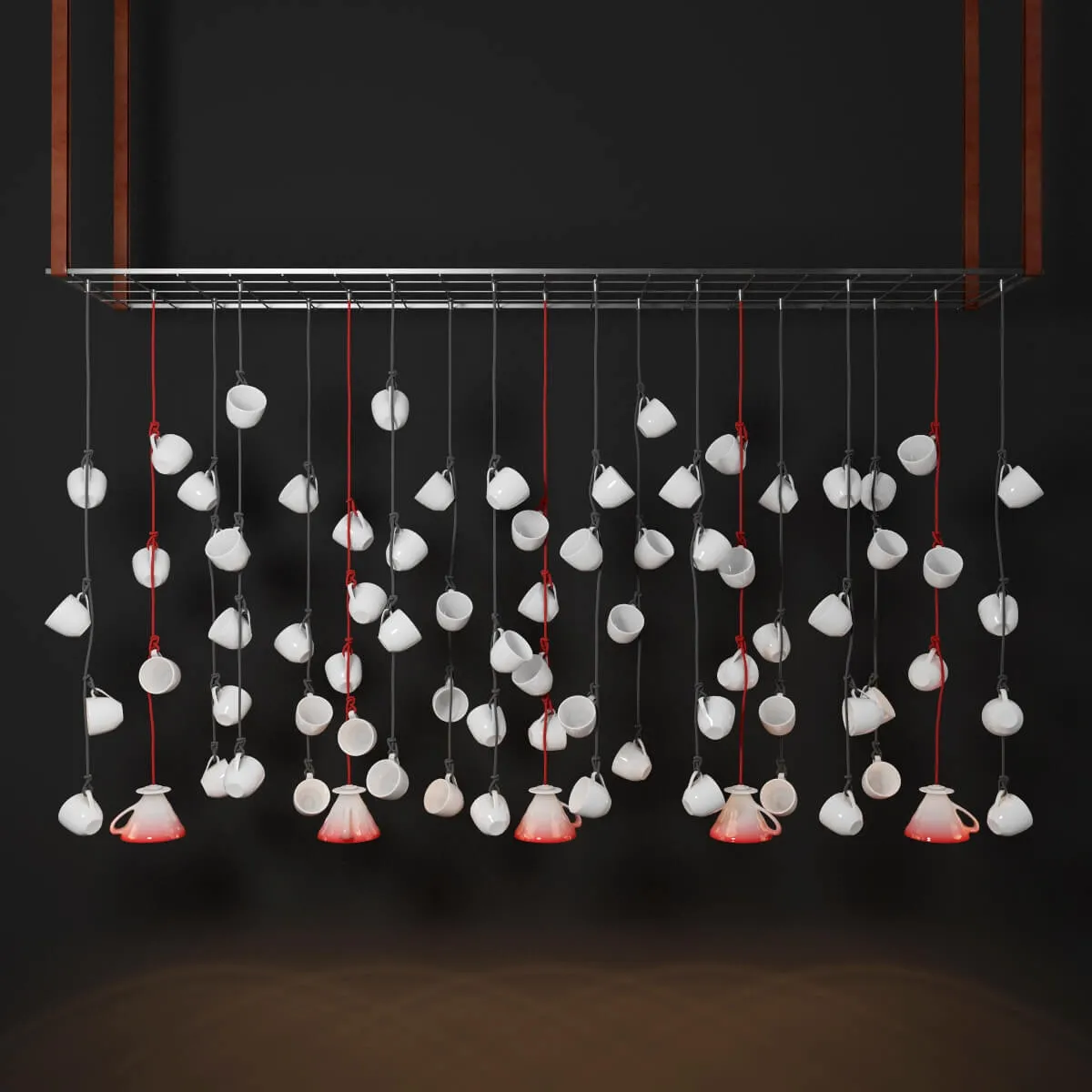 lighting – Chandelier of the cups 3ds Max