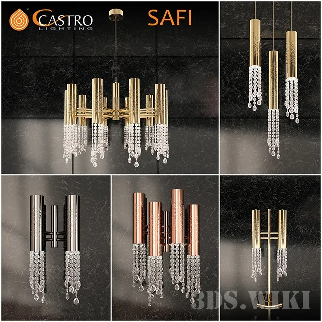 lighting – Chandelier sconce and floor lamp Castro lighting SAFI 3ds Max