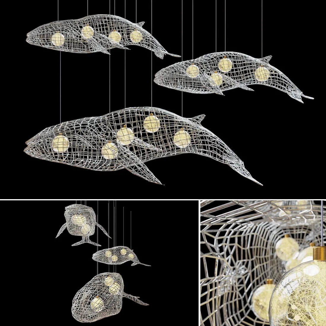 lighting – Chandelier Whales 3ds Max