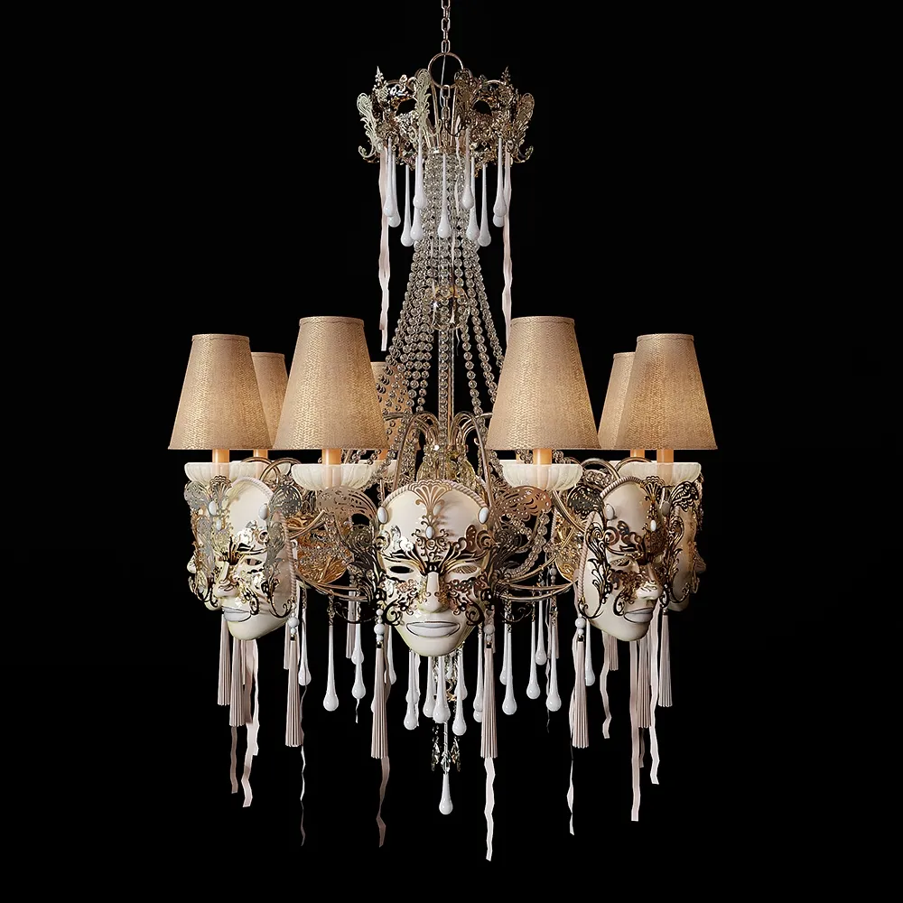 lighting – Chandelier8 Lights Masks of Venice 3ds Max