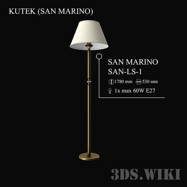 lighting – Classic floor lamp Kutek San Marino SAN-LS-1 3ds Max