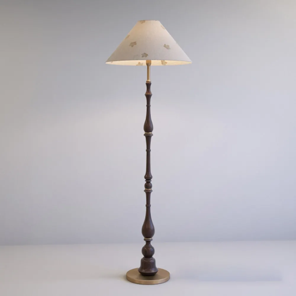 lighting – Classic floor lamp with wooden leg 3ds Max