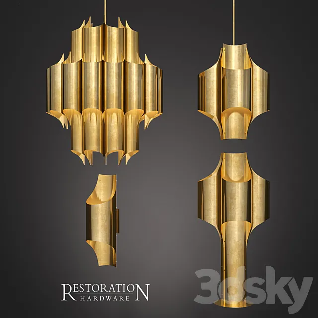 Lighting Collection Cathedral brass Restoration Hardware 3ds Max