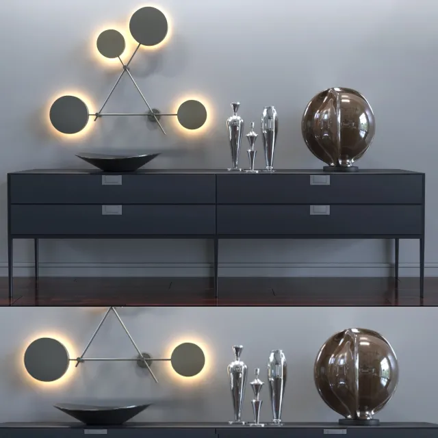 lighting – Console Alcor  LX08 B and B Italia 3ds Max