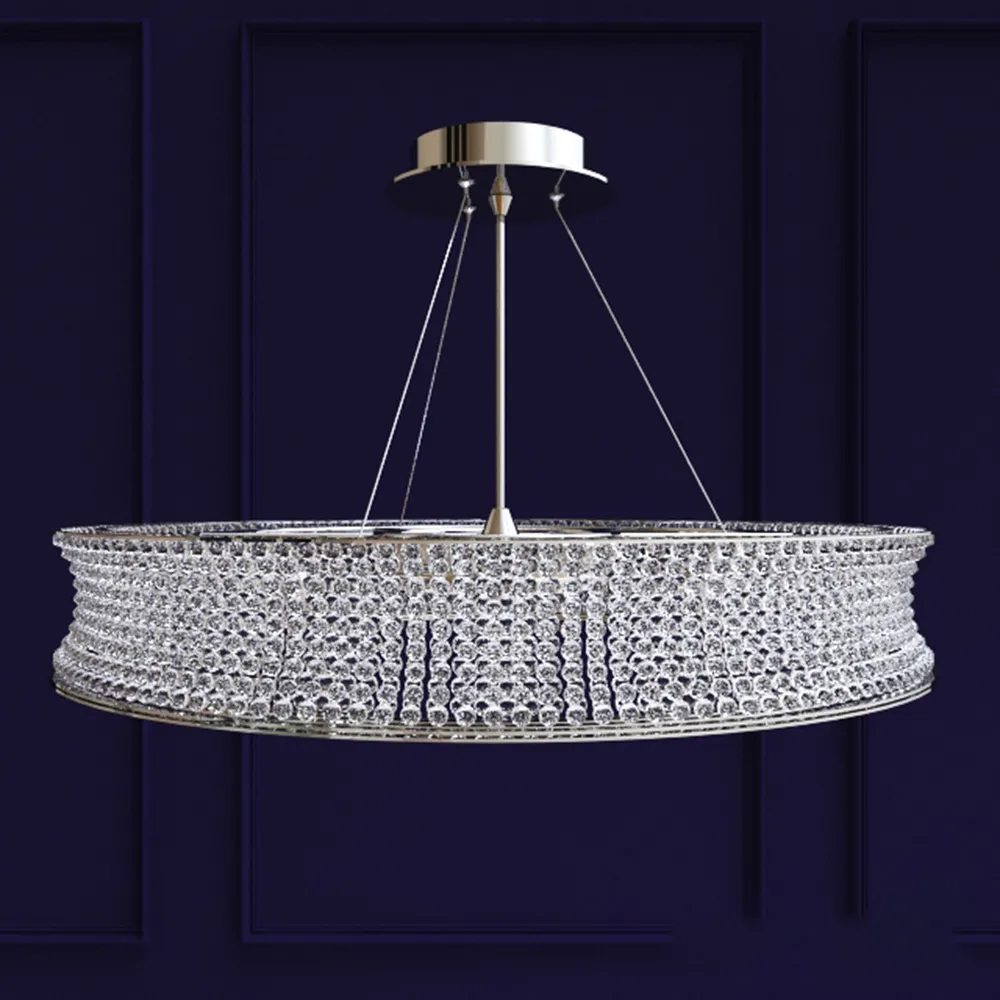 lighting – Crystal round chandelier 3ds Max