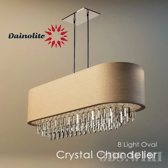 lighting – Dainolite 8 Light Oval Crystal Chandelier 3ds Max