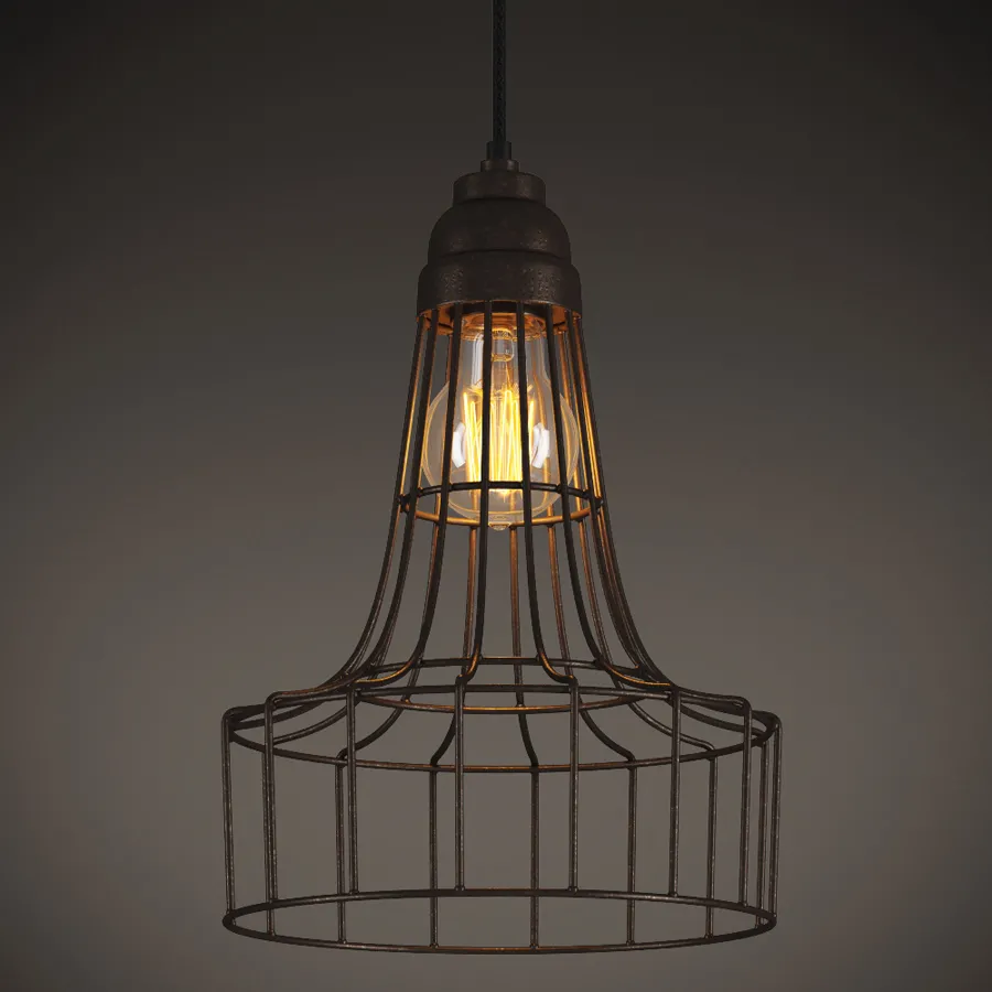 lighting – Evron Bent metal frame chandelier CH091D-1 3ds Max
