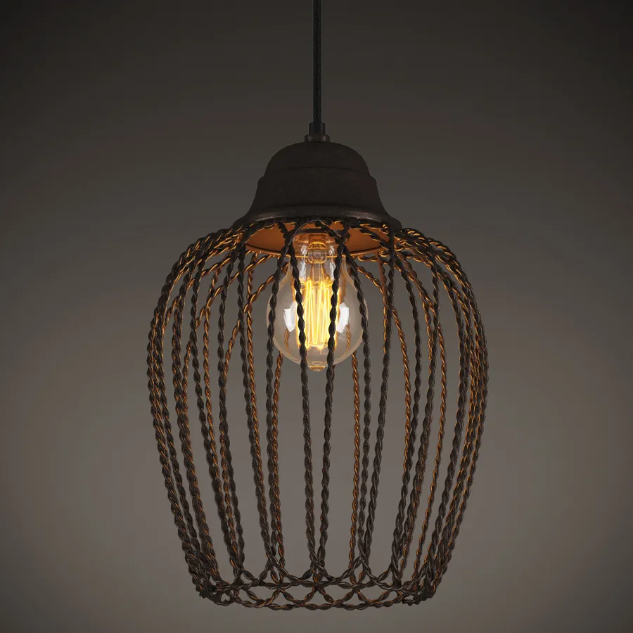lighting – Evron oval metal frame chandelier CH091A-1 3ds Max