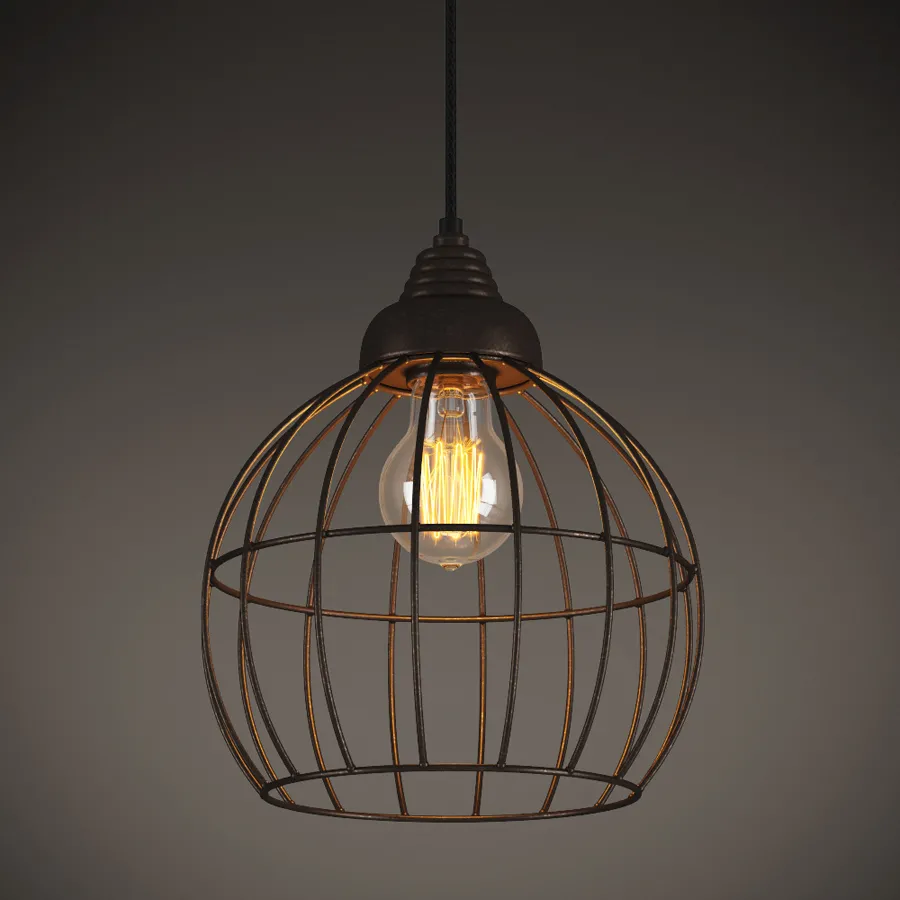 lighting – Evron Round metal frame chandelier CH091B-1 3ds Max
