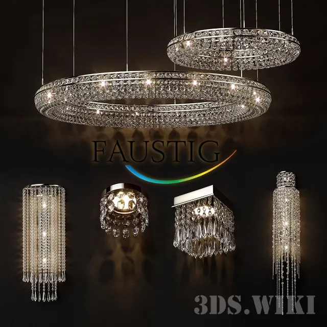 lighting – Faustig Crystal Chandeliers 3ds Max