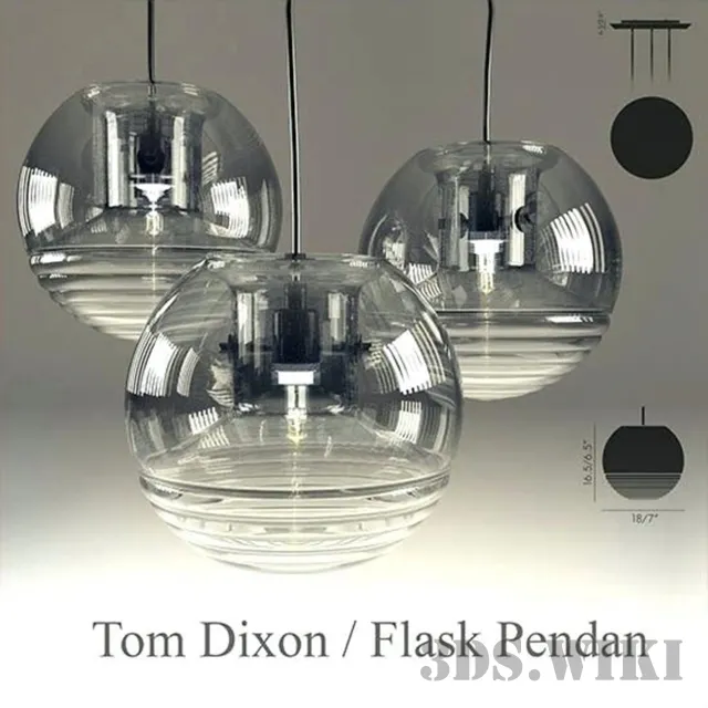 lighting – Flask Smoke pendant lamp 3ds Max