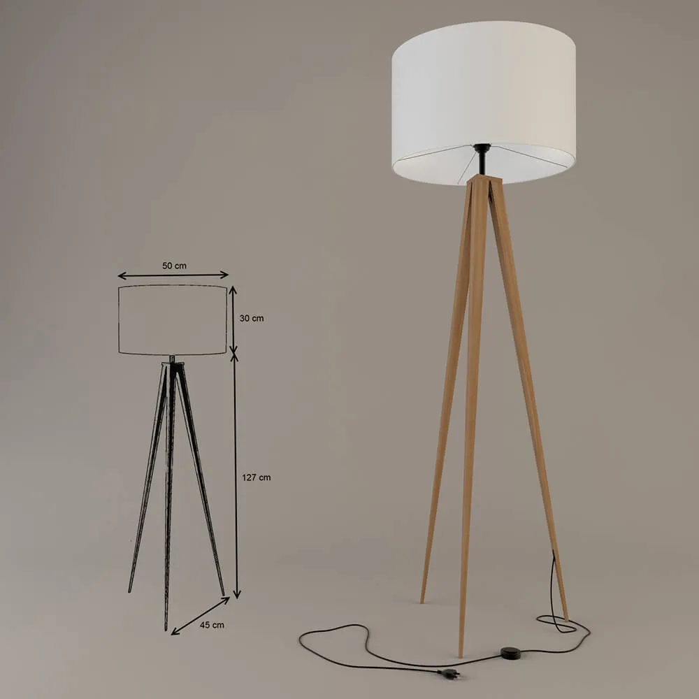 lighting – Floor lamp with wooden legs 3ds Max