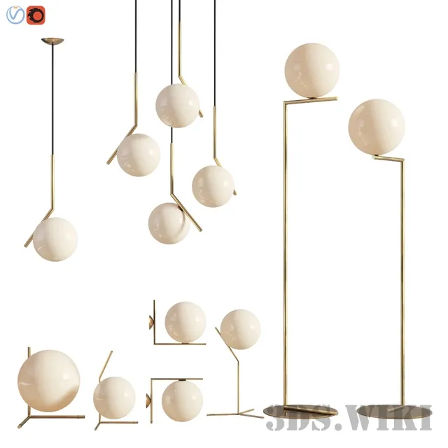 lighting – Flos IC Lights Set 3ds Max