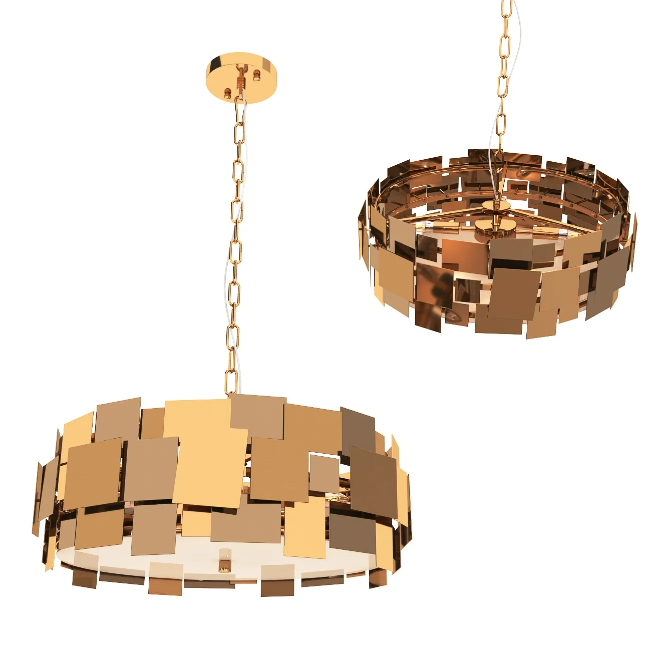 lighting – Gold plated chandelier 3ds Max