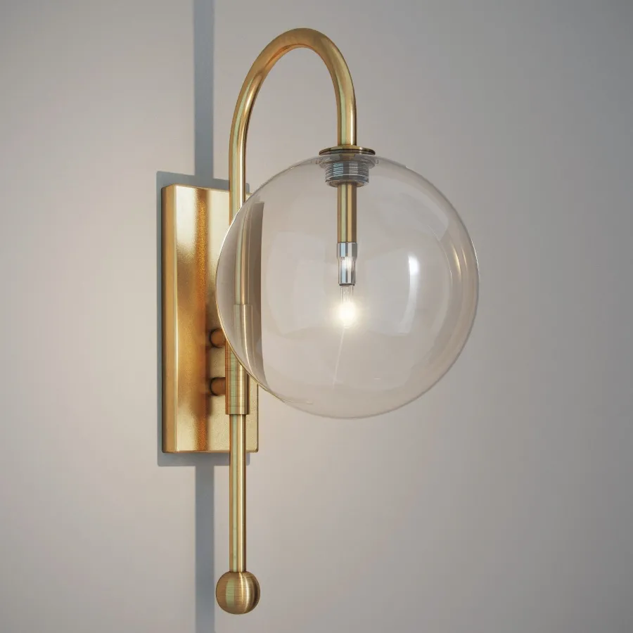 lighting – Gramercy Home  – Ines sconce SN065-1-BRS 3ds Max