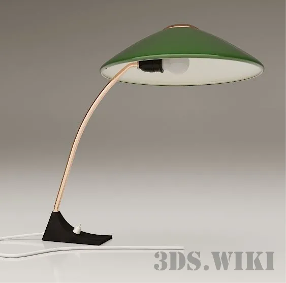 lighting – Green Desk Lamp 1950s 3ds Max