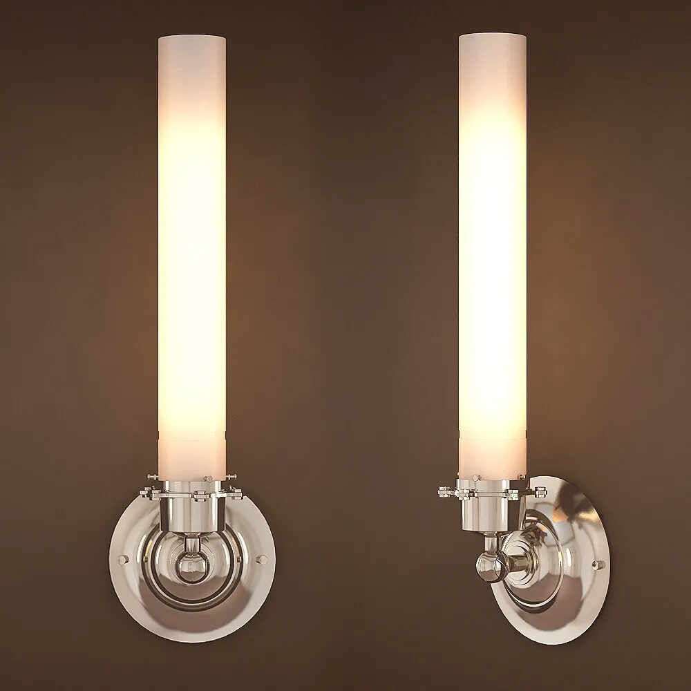 lighting – High Brake in polished nickel with Milk glass  Plafon 3ds Max