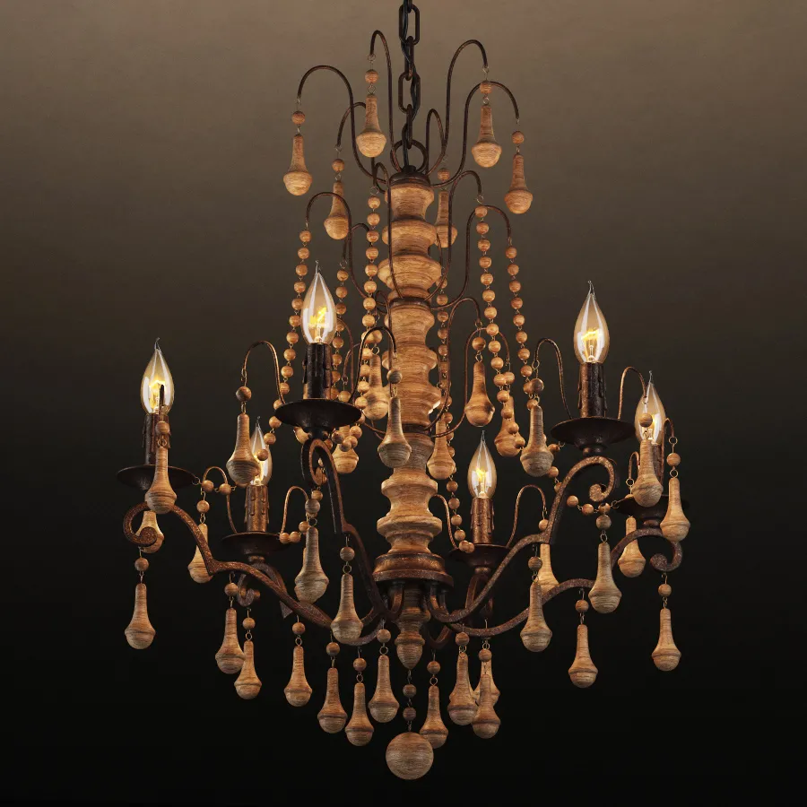 lighting – Josephine chandelier CH006-6-AKD 3ds Max
