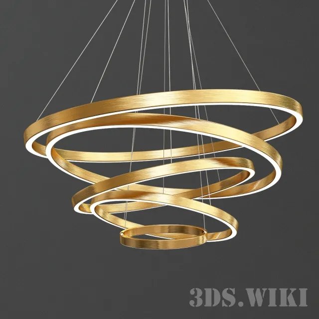 lighting – Large Rings LED Pendant Lights 3ds Max