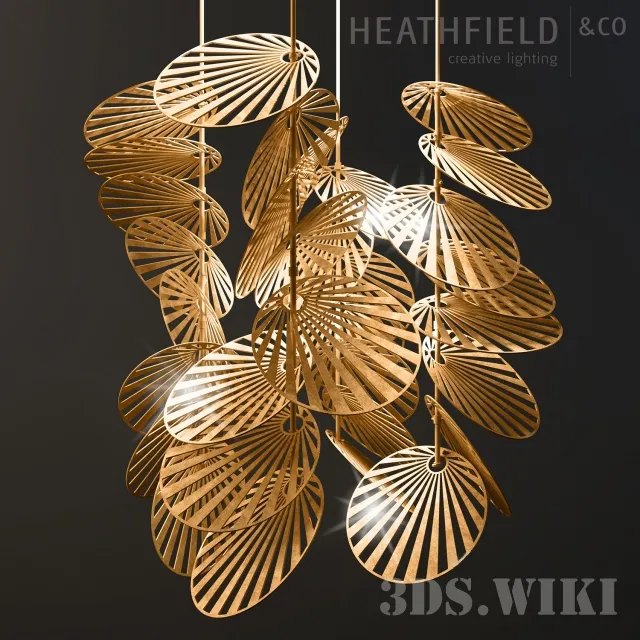 lighting – Leaf chandelier Heathfield & Co Leaf Scene 3ds Max