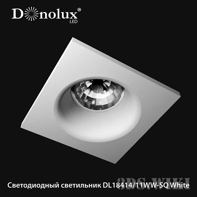 lighting – LED Downlight DL18414 / 11WW-SQ White 3ds Max