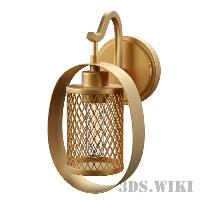lighting – Light Sconce Natural Brass 3ds Max